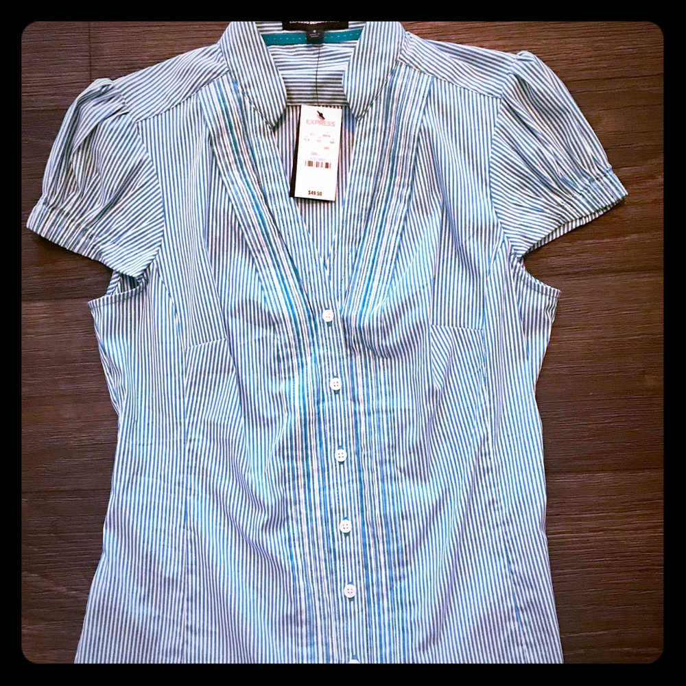 EXPRESS DESIGNSTUDIO TEAL TOP - NWT